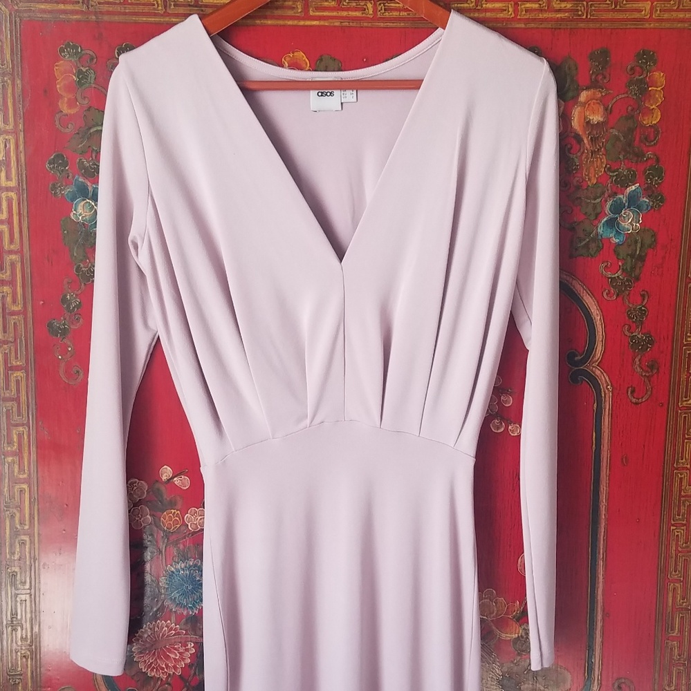 Never Worn Asos Long Sleeve Midi Dress